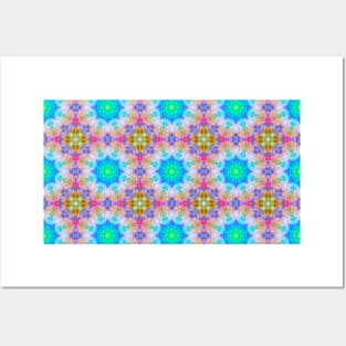 iridescent moroccan tile pattern Posters and Art